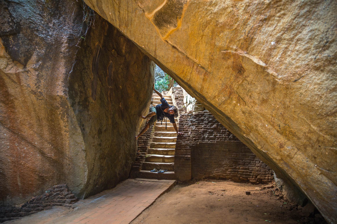 Extrembergsteigen in Sigiriya