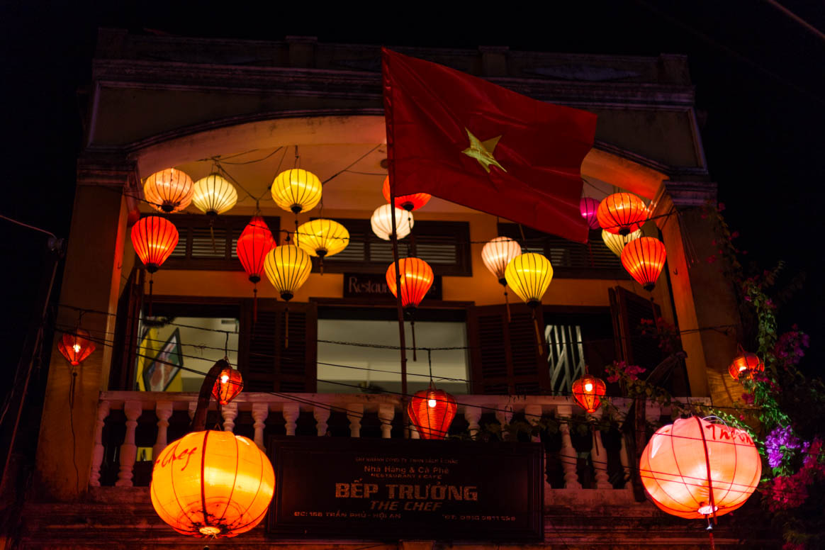 Typische dekoriertes Haus in Hoi An