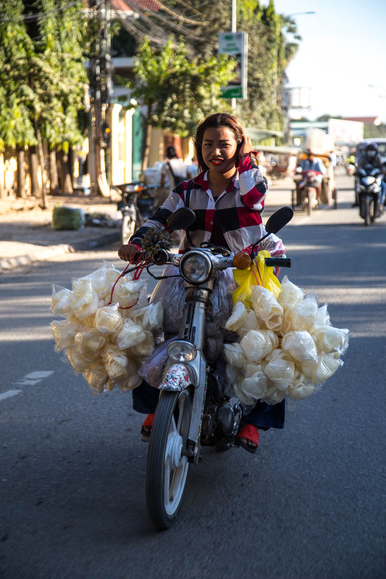 Motorradfahrerin