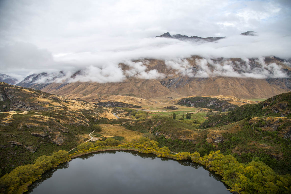 Diamondlake mit Sicht auf den Aspiring National Park