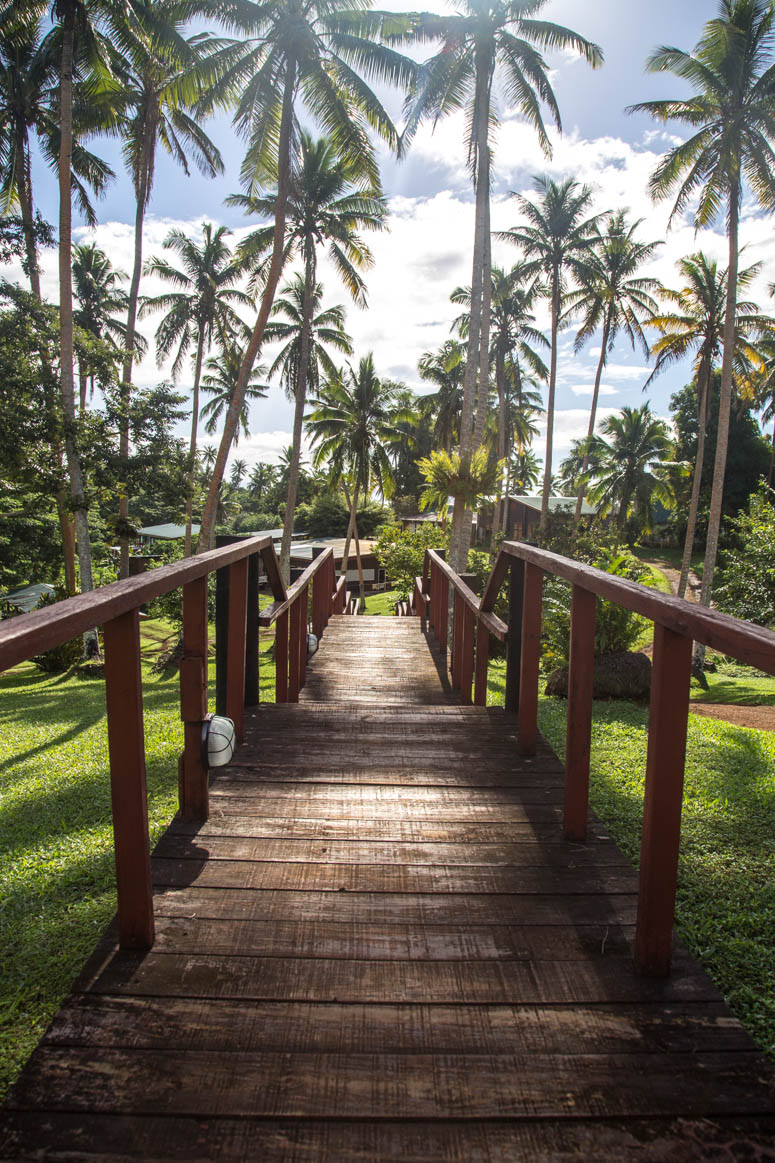 Brücke durch den Garten